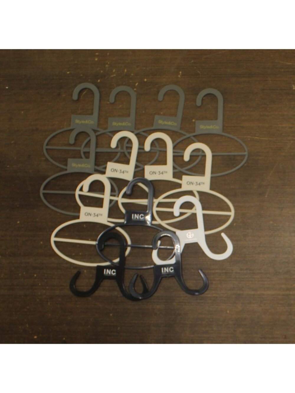 NEW MCYS 13-Pack Assorted Scarf Hangers Oval and Pointed Shapes